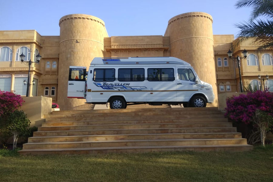 Hire 12 Seater Maharaja Sofa Seat Force Traveller Delhi & Gurugram - Car Rental Delhi