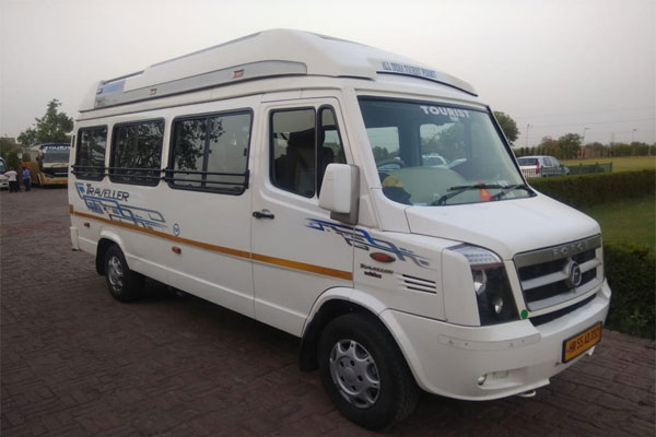 Hire 12 Seater Maharaja Sofa Seat Force Traveller Delhi & Gurugram - Car Rental Delhi