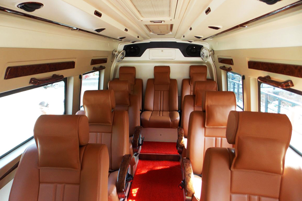Luxury Tour Bus - Ultra Luxury Coach 1x1 11 Seater Hire - Car Rental Delhi