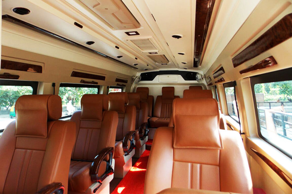 Luxury Tour Bus - Ultra Luxury Coach 1x1 11 Seater Hire - Car Rental Delhi