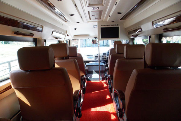 Luxury Tour Bus - Ultra Luxury Coach 1x1 11 Seater Hire - Car Rental Delhi
