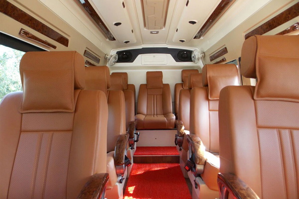 Luxury Tour Bus - Ultra Luxury Coach 1x1 11 Seater Hire - Car Rental Delhi