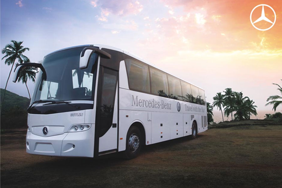 45 Seater Mercedes Benz Bus - Mercedes Bus Hire - Car Rental Delhi