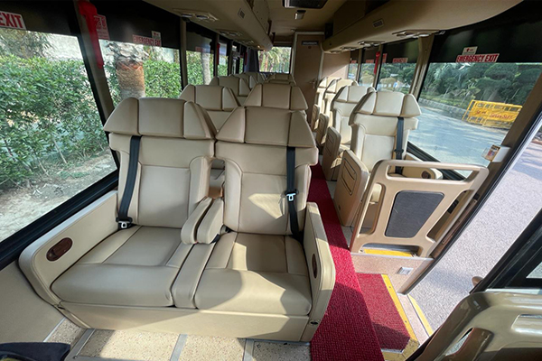 Volvo Mini Bus Rent Delhi 16 Seater Sml Isuzu With Washroom