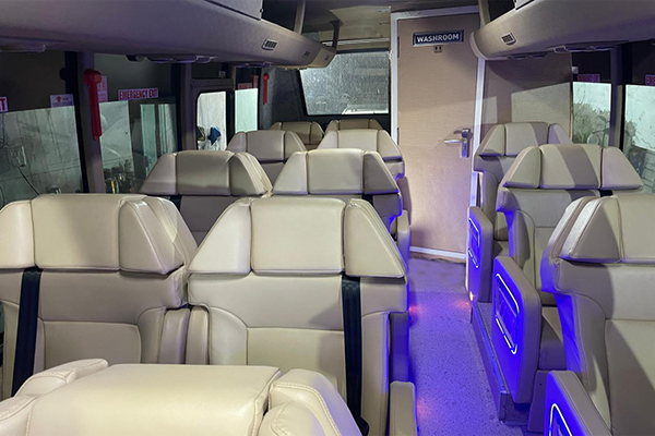 Volvo Mini Bus Rent Delhi 16 Seater Sml Isuzu With Washroom