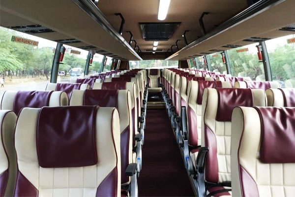 Volvo Bus Latest Series - Volvo Bus 45 Seater Hire Delhi & Gurugram - Car Rental Delhi